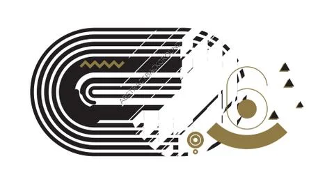 Geometric abstract design elements Stock Illustration