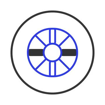 Geometric abstract design featuring blue and black lines creating a circula.. Stock Illustration