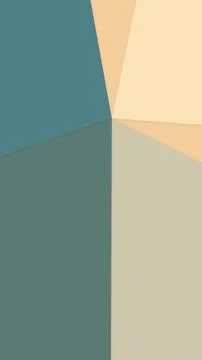 Geometric abstract design with interlocking teal and beige panels, minimal .. Stock Illustration