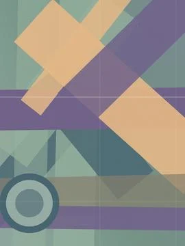Geometric abstract design with overlapping diamond and stripe shapes in blu.. Stock Illustration