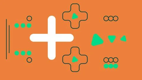 Geometric Abstract Design with Plus Background Stock Illustration