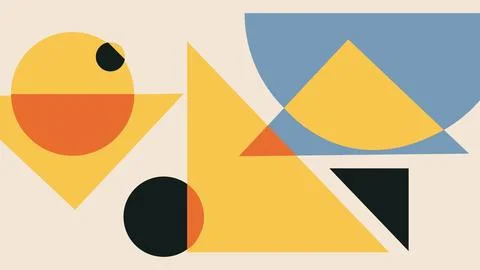 Geometric Abstract Design with Squares Background Stock Illustration