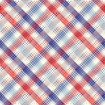 Geometric abstract diagonal plaid pattern in low poly pixel art style. Illustrazione stock