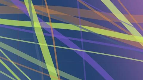 Geometric abstract diagonal stripes blend blue, purple, and green tones in .. Stock Illustration