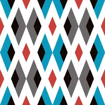 Geometric Abstract Diamond Pattern for Textiles and packaging 스톡 일러스트