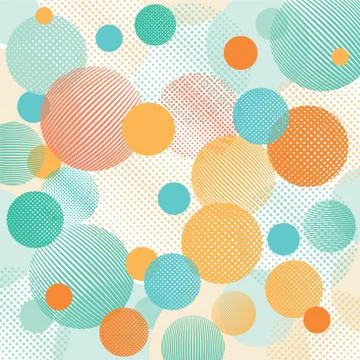 Geometric abstract dots illustration Stock Illustration