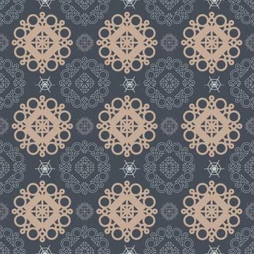 Geometric abstract fabric seamless patterns, hexagonal graphic design moder.. Illustrazione stock