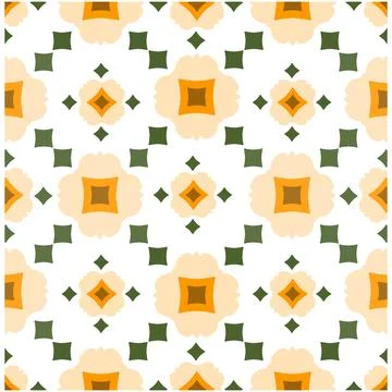 Geometric abstract floral pattern in earth tones Stock Illustration