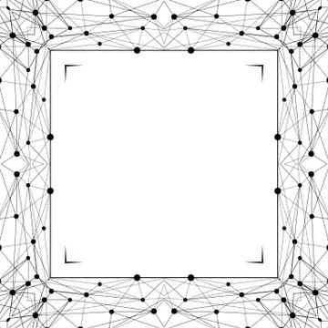 Geometric abstract frame. Template graphic line element. Decorative wireframe Stock Illustration