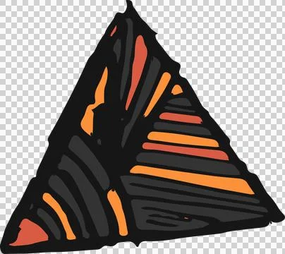 Geometric abstract grunge triangle. Triangles drawn with paint and brush.tr.. Stock Illustration