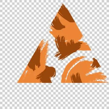 Geometric abstract grunge triangle. Triangles drawn with paint and brush.tr.. Illustrazione stock