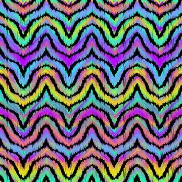 Geometric abstract grunge vintage pattern. Ikat chevron pattern. Seamless v.. Stock Illustration