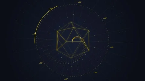 Geometric Abstract Hexagon Network, Digital Data Flow, Futuristic Technolog.. Stock Footage 348412238