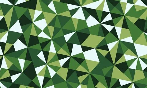 Geometric abstract horizontal pattern of triangles in shades of green Illustrazione stock