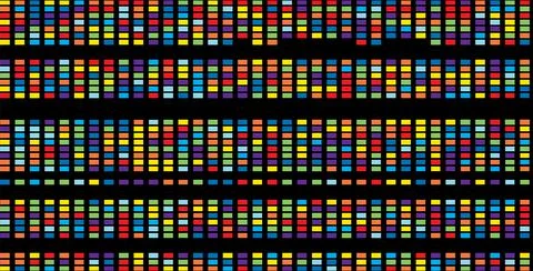 Geometric Abstract Human Genetic Sequence Pattern DNA Structure Illustrazione stock