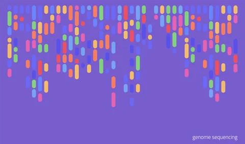 Geometric Abstract Human Genetic Sequence Pattern Vector Stock Illustration