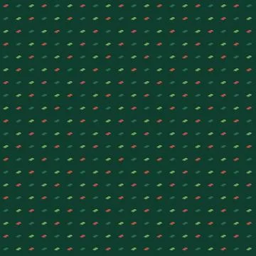 Geometric abstract leaf pattern with red and green hexagons Stock Illustration