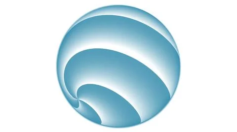 Geometric abstract line attached on a sphere. Stock Illustration