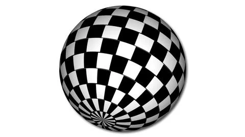 Geometric abstract line attached on a sphere. Stock Illustration