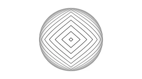Geometric abstract line attached on a sphere. Stock Illustration