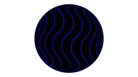 Geometric abstract line attached on a sphere. Stock Illustration