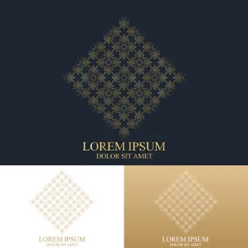Geometric abstract logo with connected line and dots. Graphic composition design 스톡 일러스트