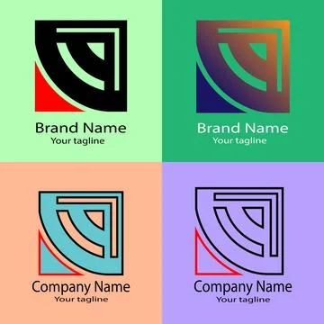 Geometric Abstract Logo design Stock Illustration