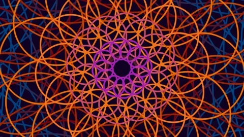 Geometric Abstract Mandala Design Background Seamless Pattern Loop Stock Footage 342093511
