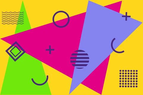 Geometric abstract memphis background seamless elements . vector illustration Stock Illustration