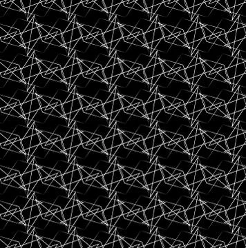 Geometric abstract monochrome pattern with edgy intersecting lines Stock Illustration