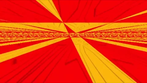Geometric abstract motion that forms a pattern in orange red colors Stock Footage 245993474