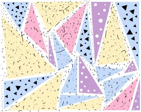 Geometric abstract multi colored pattern set of background details Stock Illustration