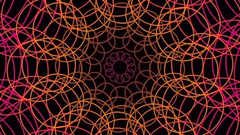 Geometric abstract neon lines background pattern, colorful futuristic digit.. Stock Footage 340377788