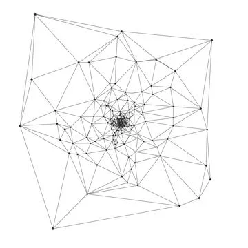 Geometric Abstract Network Mesh Line Art Stock Illustration