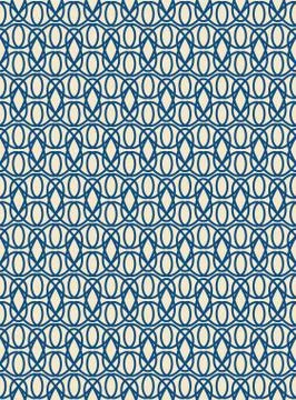 Geometric abstract ornament seamless pattern. Stylish monochromeblue line Stock Illustration