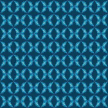 Geometric abstract ornament seamless vector pattern in classic blue colors Illustrazione stock