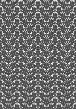 Geometric abstract ornamental seamless pattern. Stylish monochrome white line Illustrazione stock