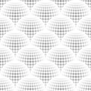 Geometric abstract pattern with 3d spherical distortion on mesh of circles Stock Illustration