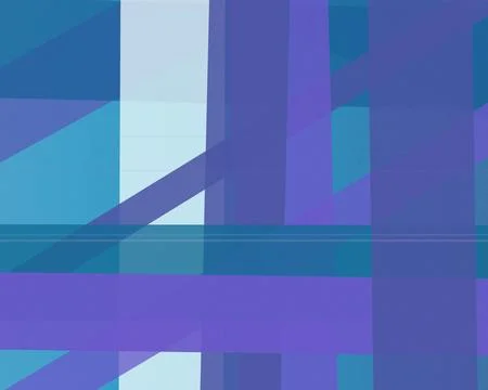 Geometric abstract pattern in blue and purple tones with sharp blocks and d.. Stock Illustration