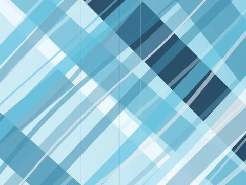 Geometric abstract pattern in blue and white with intersecting shapes and s.. Stock Illustration