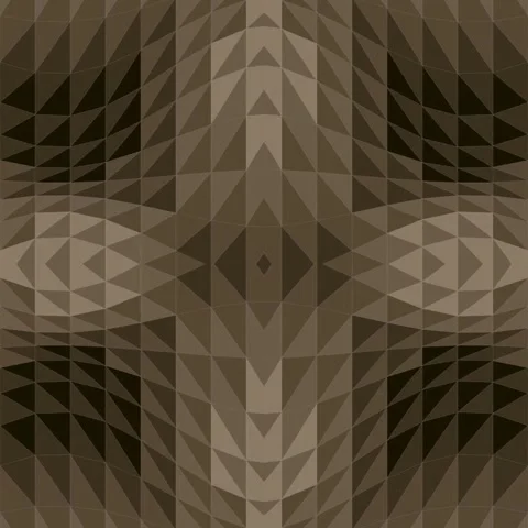 Geometric Abstract Pattern with Brown and Beige Triangles, Symmetric Design. Stock Footage 327258788