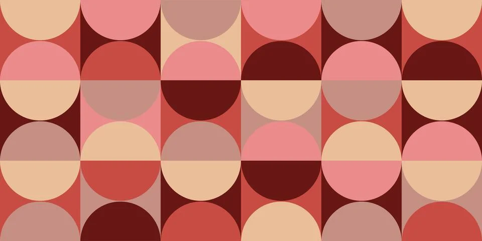 Geometric abstract pattern with circles for fabrics, wrappers, labels, wall.. Stock Illustration