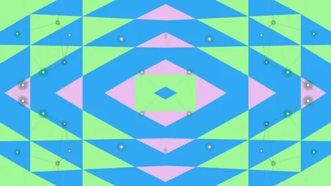 A geometric abstract pattern composed of repeating shapes and colors Stock Footage 330076174
