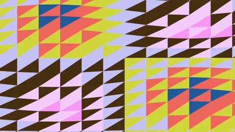 A geometric abstract pattern composed of triangles and colors Video stock 330076171
