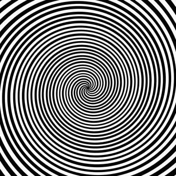 Geometric abstract pattern of concentric spiral lines Stock Illustration