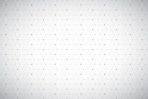 Geometric abstract pattern with connected line and dots. Graphic seamless Stockillustratie