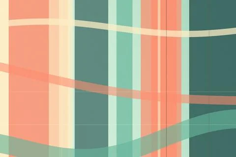 Geometric abstract pattern with coral, mint, and teal blocks and soft gradi.. Stockillustratie