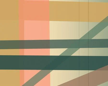 Geometric abstract pattern featuring pastel orange, teal, and cream blocks .. Illustration