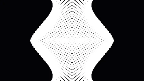 Geometric abstract pattern with flowing lines and symmetrical shapes in cle.. Video stock 341691461