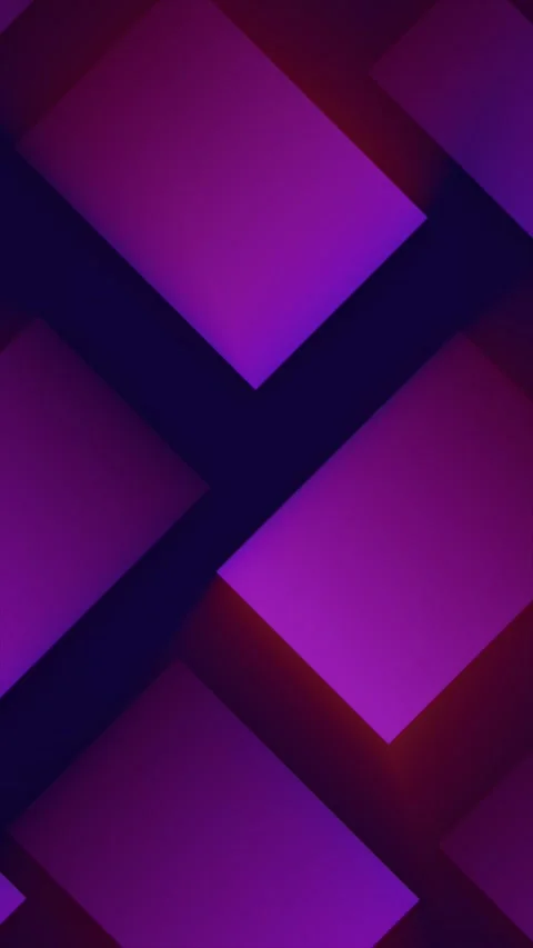 Geometric abstract pattern with glowing purple and red tiles floating in a .. Stock Footage 310456304